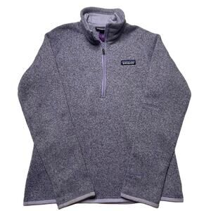 Patagonia Purple Better Sweater Fleece Jacket Sz Small Women's 1/4 Quarter Zip